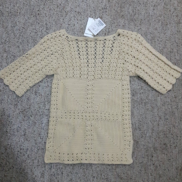 Minnie Rose Cream Crochet Top - NWT - Picture 2 of 9